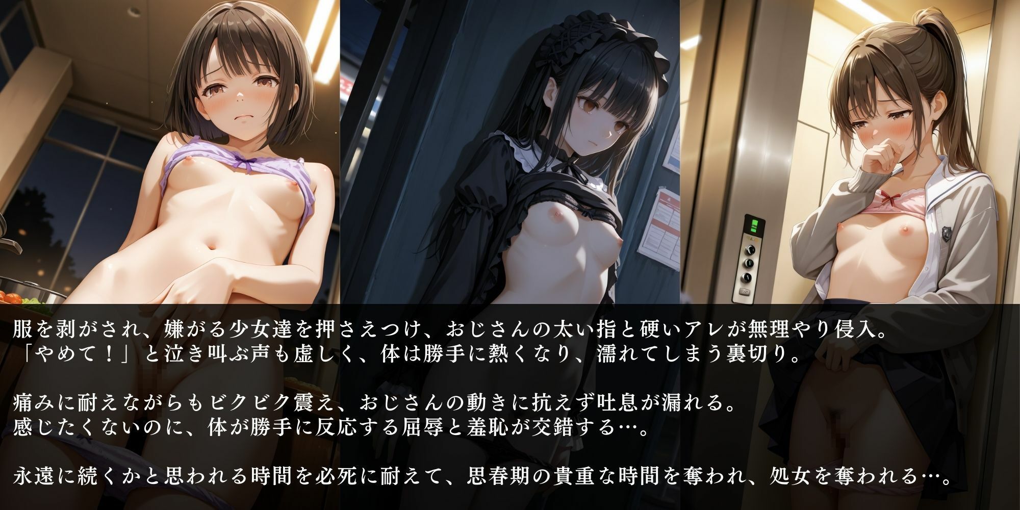 サンプル画像2:穢され汚された処女達〜家出少女達に強●性交中出しして孕ませる〜(夢のしずく) [d_538143]