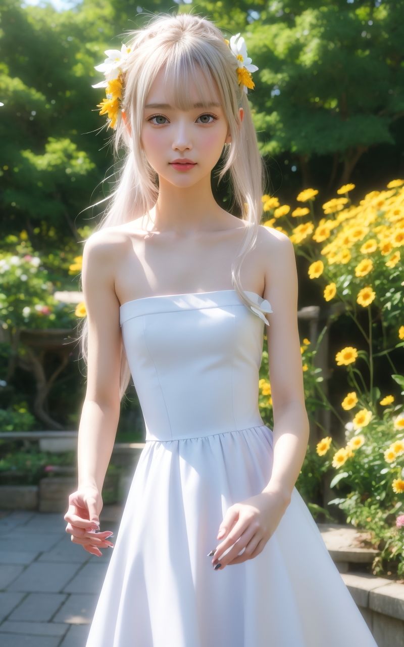 サンプル画像2:AI美女写真集┃ワンピースの美女乙女(AI美女写真集┃清楚な大人) [d_538265]