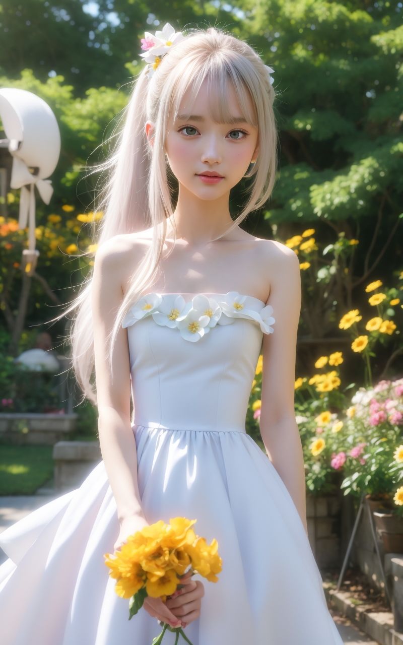 サンプル画像3:AI美女写真集┃ワンピースの美女乙女(AI美女写真集┃清楚な大人) [d_538265]