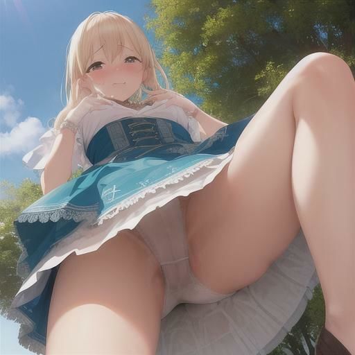 サンプル画像5:スカートの中、見せてもらってイイですか？  金髪ちゃん編(まんまんちん) [d_538289]