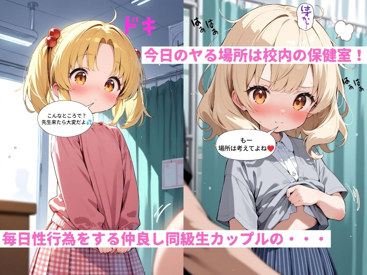 サンプル画像1:校内の保健室で同級生と秘密の妊婦活動(High Quality boy) [d_538344]