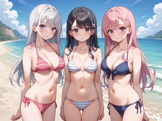 サンプル画像1:ビキニギャル達に大量中出し(よしイクぞうさん) [d_538362]