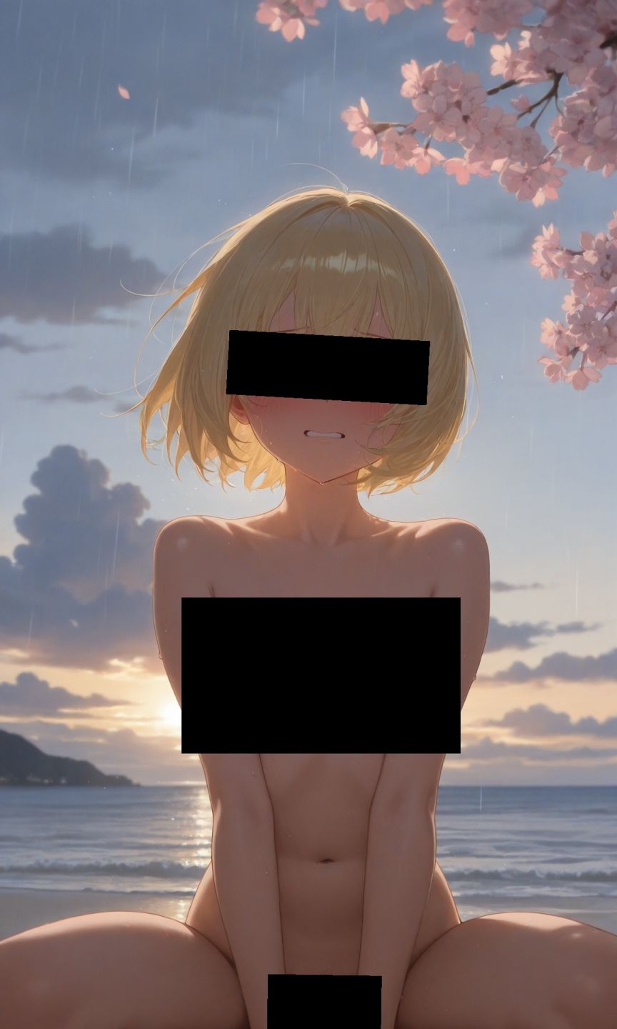 サンプル画像1:金髪貧乳美少女のえっちな写真集〜春の雲の多い朝の海編〜(ゆるふわ研究所) [d_538440]