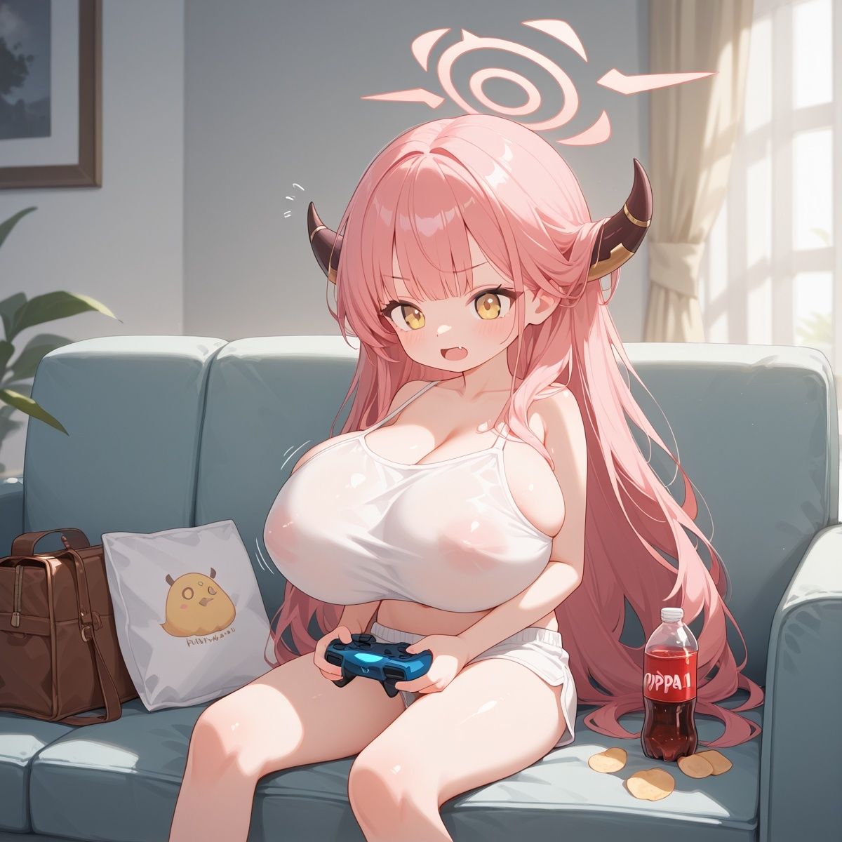 ミニ巨乳になった陸〇魔アルと同棲性活