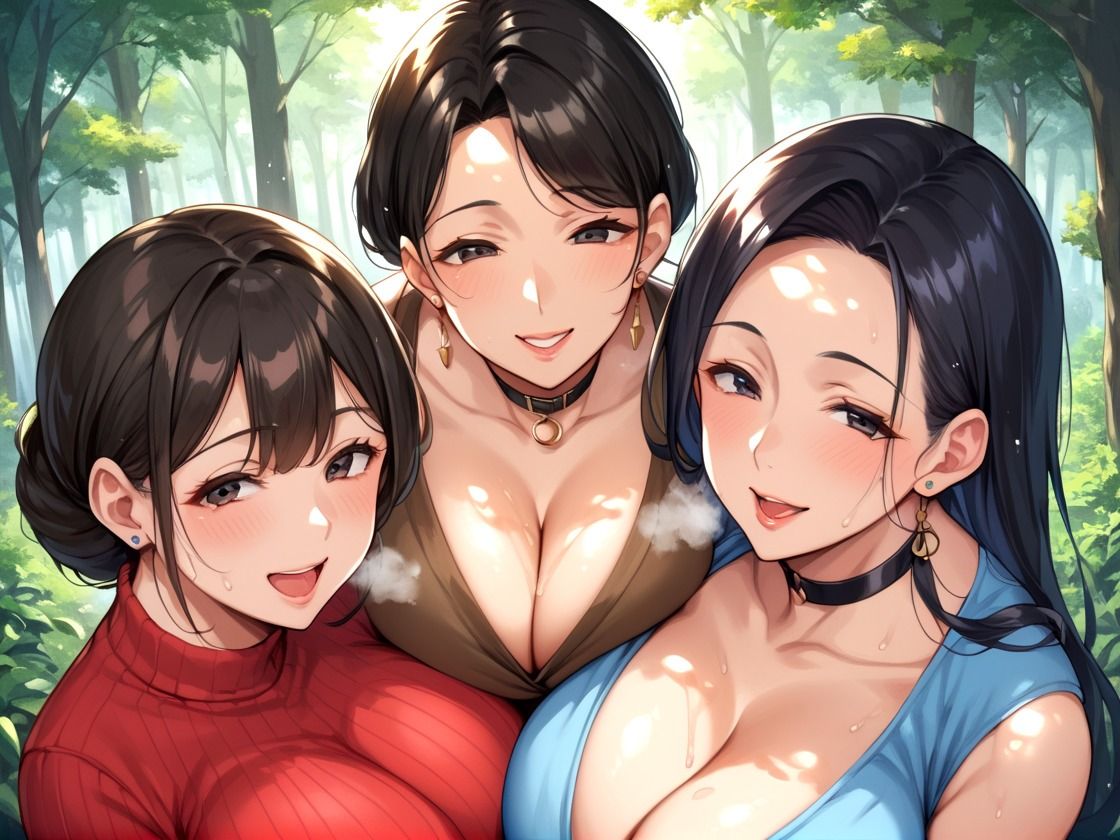 サンプル画像1:巨乳をもてあます人妻と種付けハイキング(あめふらし) [d_538749]