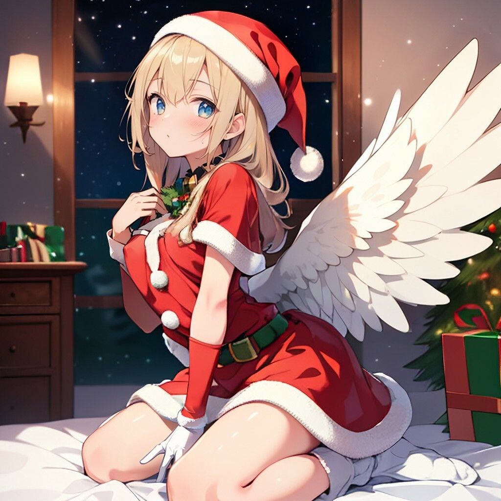 サンプル画像1:サンタ風天使さん(ほげふが) [d_538766]