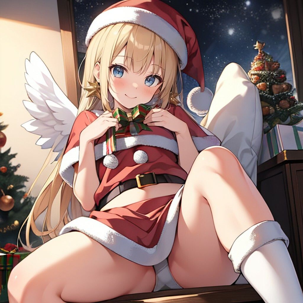 サンプル画像3:サンタ風天使さん(ほげふが) [d_538766]