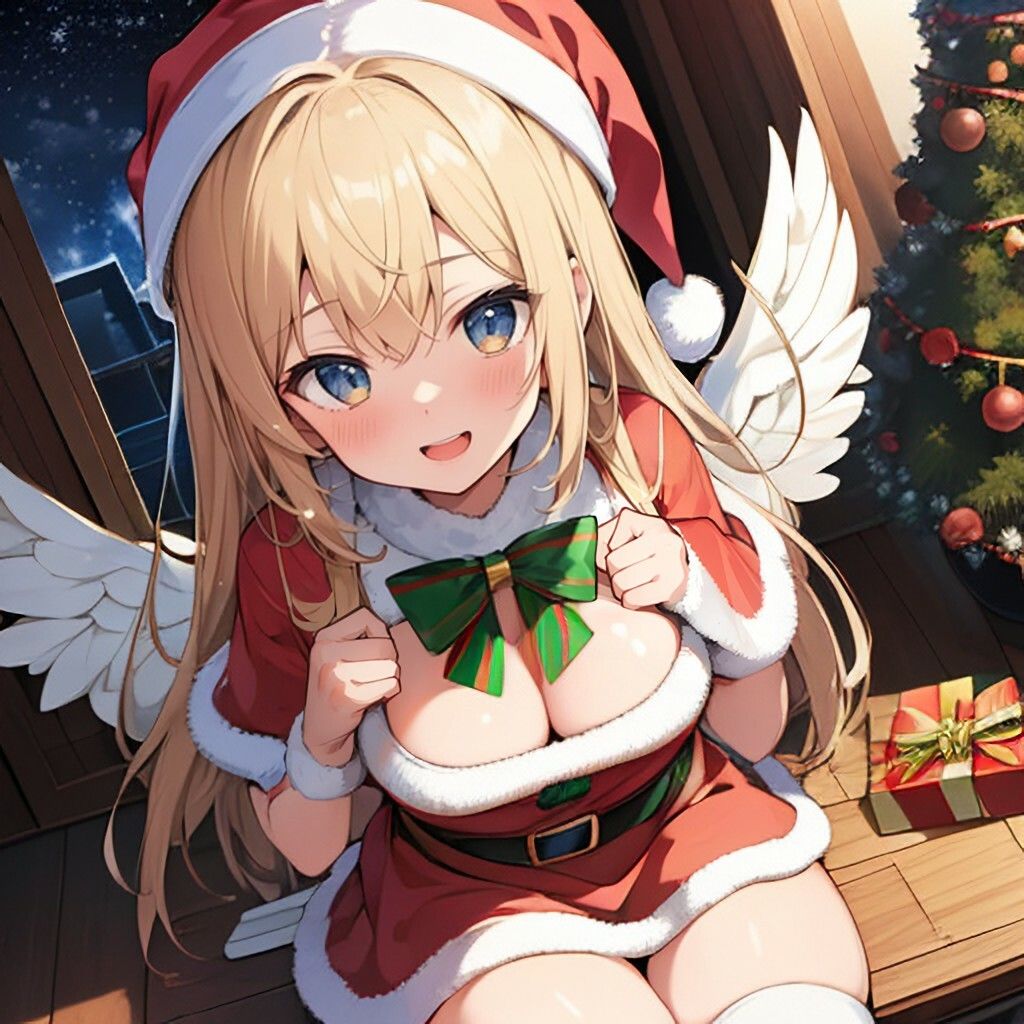 サンプル画像4:サンタ風天使さん(ほげふが) [d_538766]