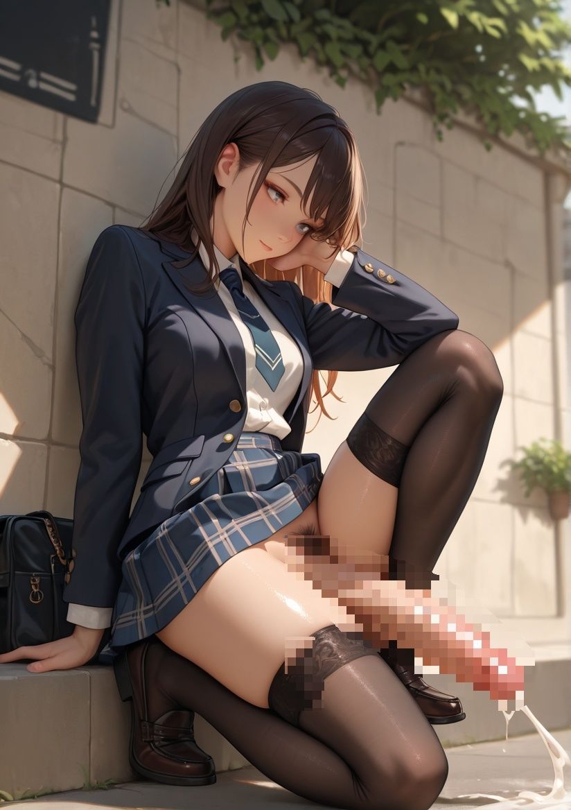 サンプル画像4:ふたなりコスプレ写真集 制服編(ねこのしっぽ) [d_538833]