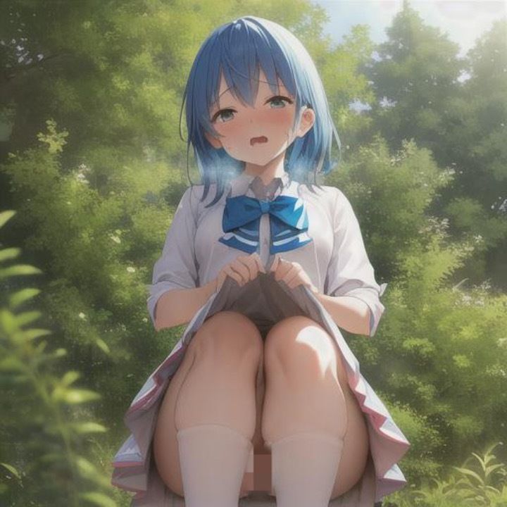 サンプル画像5:スカートの中、見せてもらってイイですか？  青髪ちゃん編(まんまんちん) [d_538882]