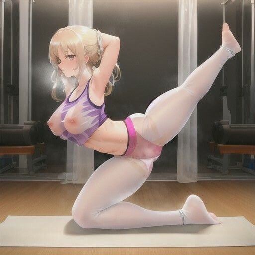 スッケスケ！？エロフィットネスクラブ  金髪ちゃん編 画像1