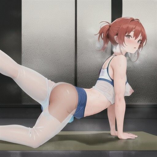 スッケスケ！？エロフィットネスクラブ  赤髪ちゃん編 サンプル5