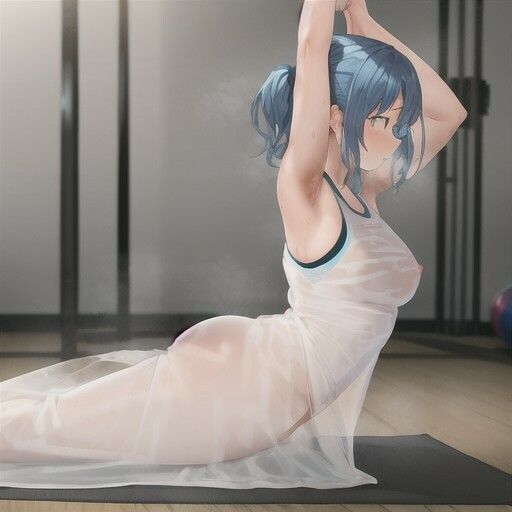 サンプル画像1:スッケスケ！？エロフィットネスクラブ  青髪ちゃん編(まんまんちん) [d_539082]