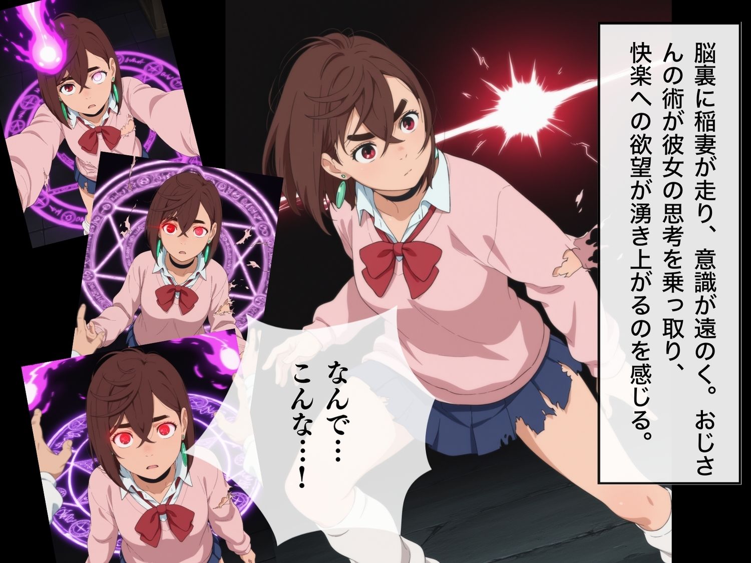 サンプル画像5:【完全敗北】綾◯ 桃 〜屈服せよ。キモ男の催●術が君を虜にする。〜(種きゅん☆ハーレム計画) [d_539137]