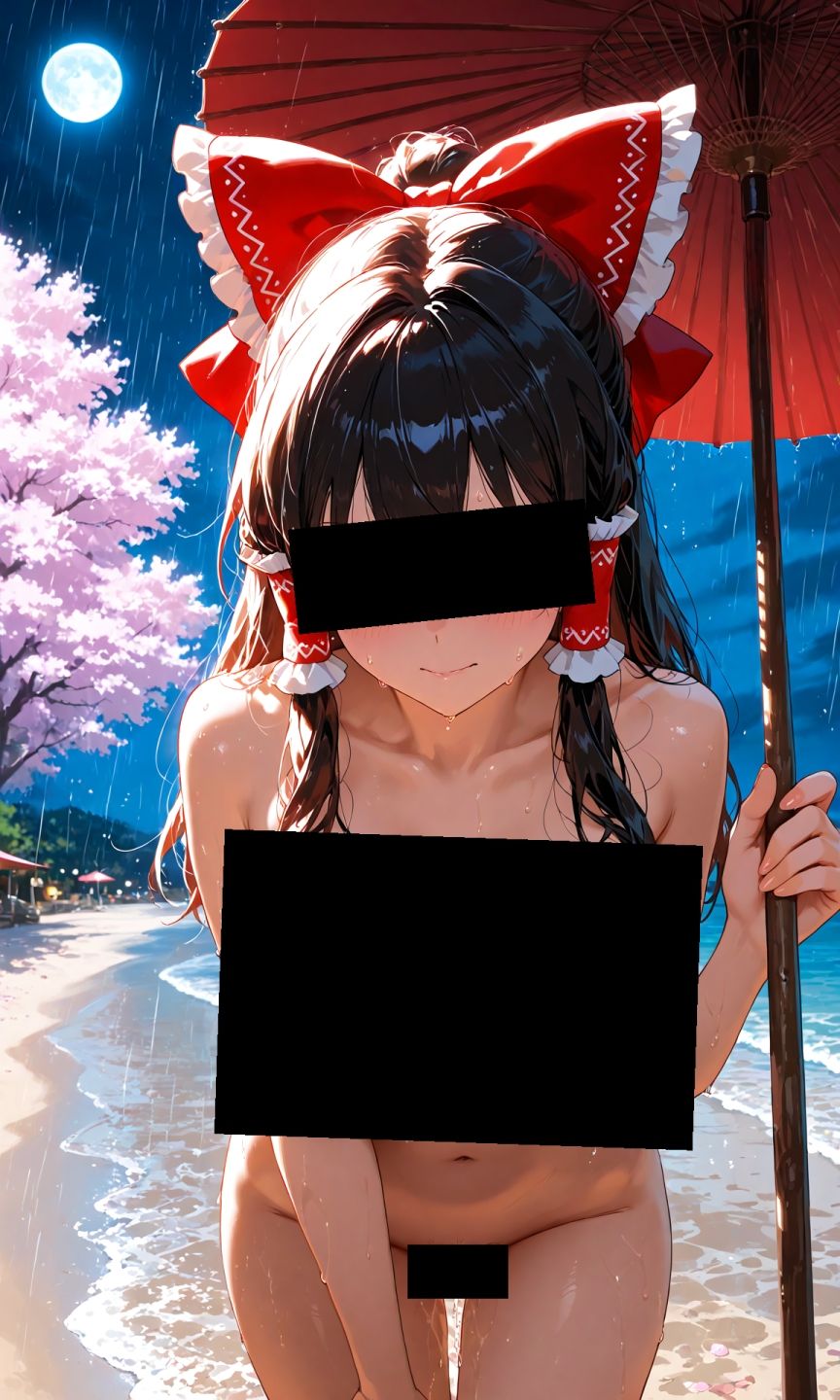 サンプル画像2:魔理沙は霊夢のえっちな写真を撮りたいようです。〜春の雨の夜の海編〜(ゆるふわ研究所) [d_539142]