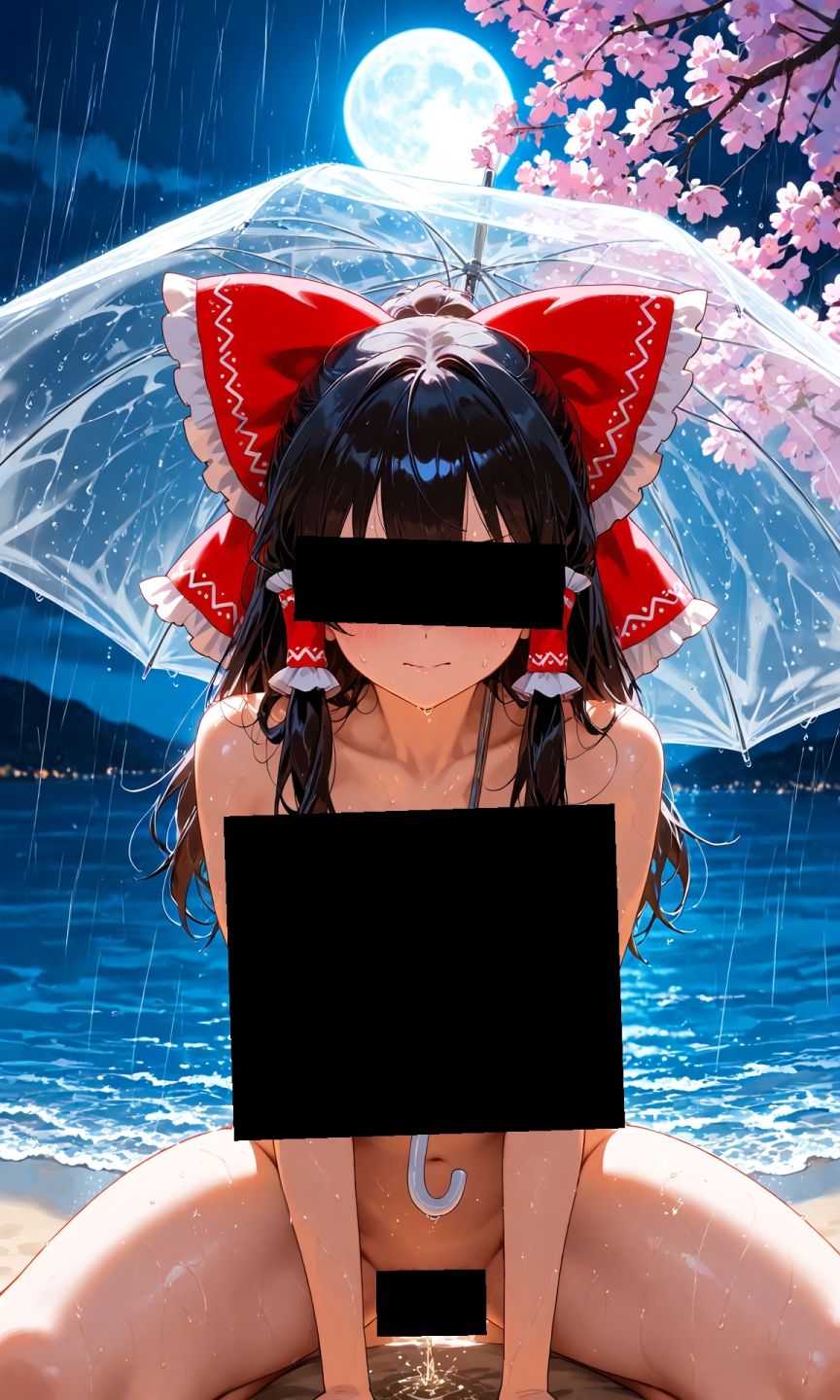 サンプル画像3:魔理沙は霊夢のえっちな写真を撮りたいようです。〜春の雨の夜の海編〜(ゆるふわ研究所) [d_539142]