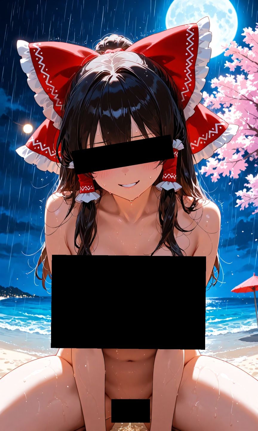 サンプル画像5:魔理沙は霊夢のえっちな写真を撮りたいようです。〜春の雨の夜の海編〜(ゆるふわ研究所) [d_539142]