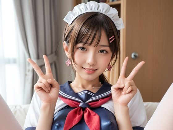 サンプル画像3:セーラースク水メイドのエッチな写真集(リアルAI研究所) [d_539174]