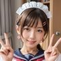 セーラースク水メイドのエッチな写真集