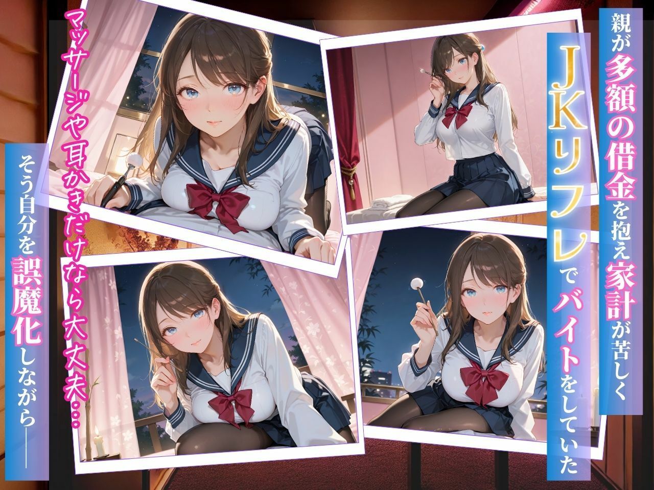 サンプル画像2:女子校生リフレ（Vol.1） 先生にバレたので無理やり口止め裏オプ生本番！(桃太堂) [d_539388]