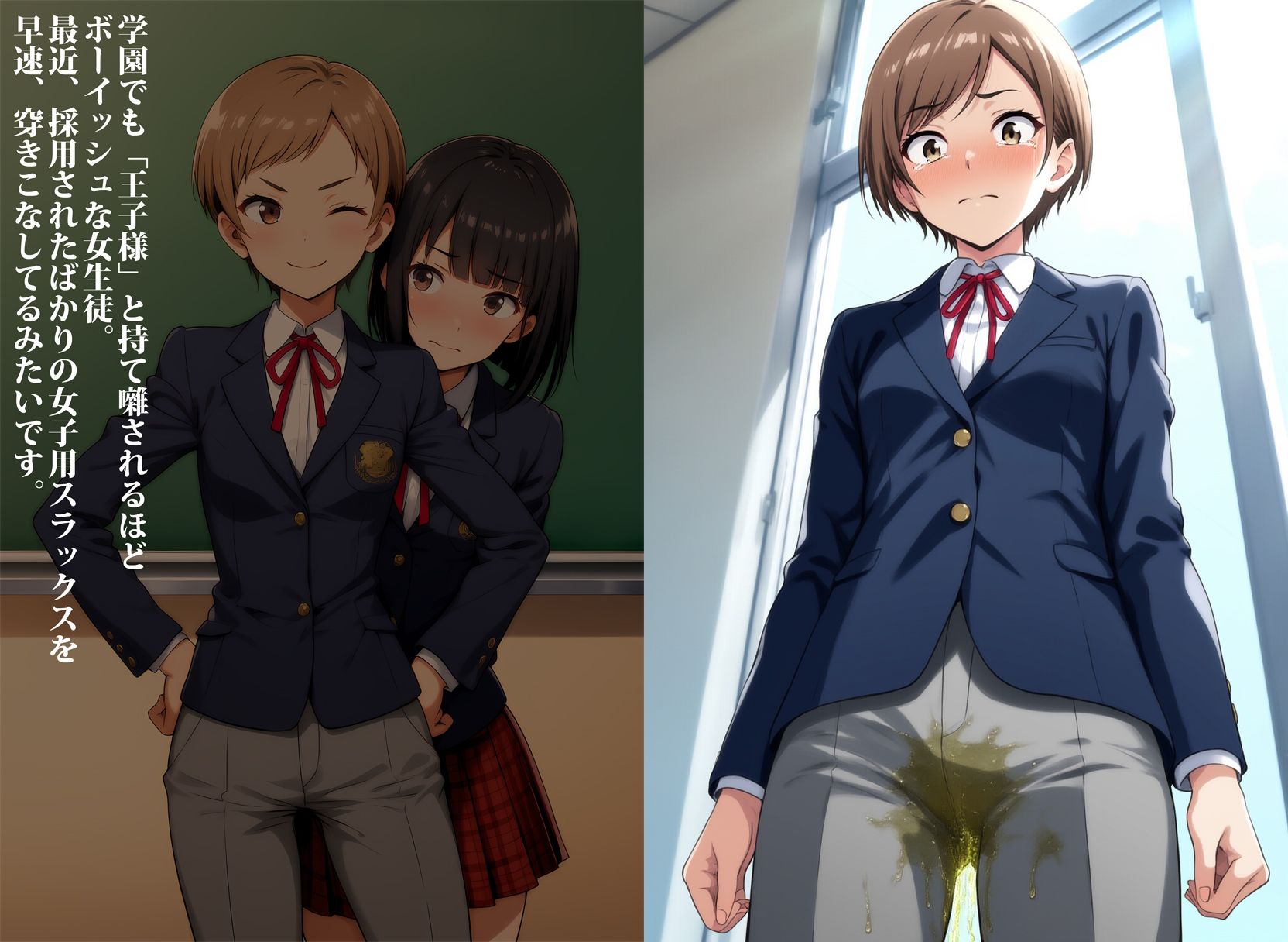 サンプル画像1:ピタパンスタイル失禁(性癖ユガ芽) [d_539429]