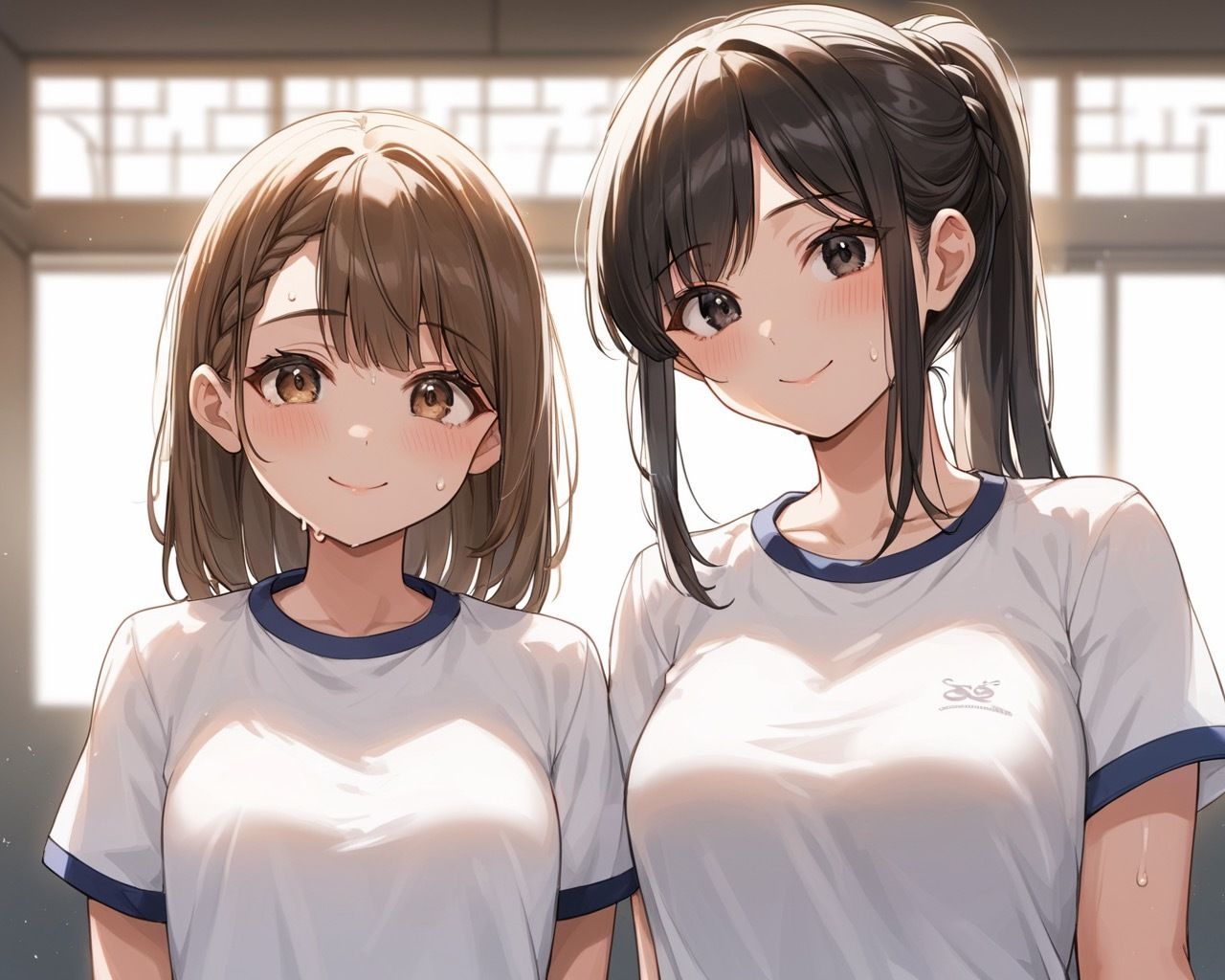 サンプル画像5:でかおっぱいの妹がともだちを連れてきたので2人まとめて孕ませセックスする(むちふわドーナツ) [d_539468]