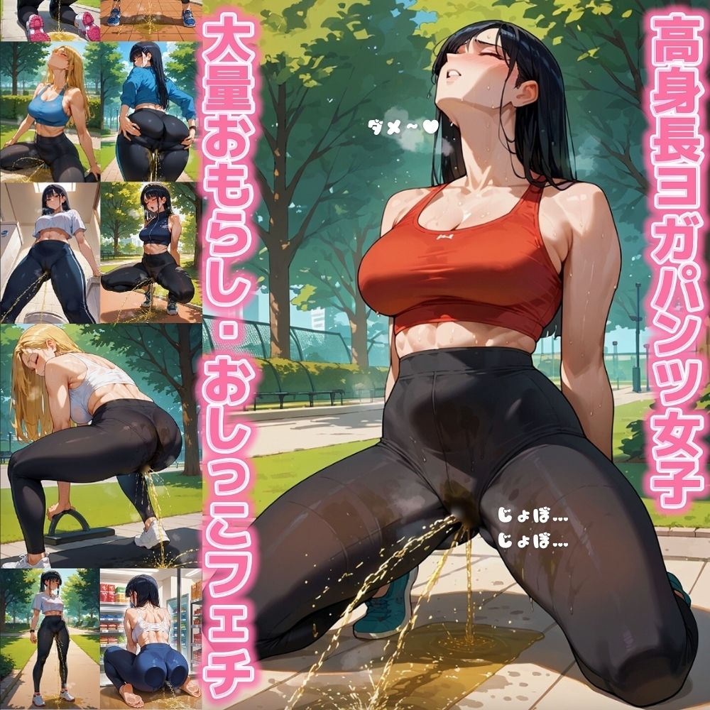 サンプル画像1:【変態エロアニメ】高身長ヨガパンツ女子の大量おもらし・放尿・おしっこフェチ(臭い足の女子) [d_539643]