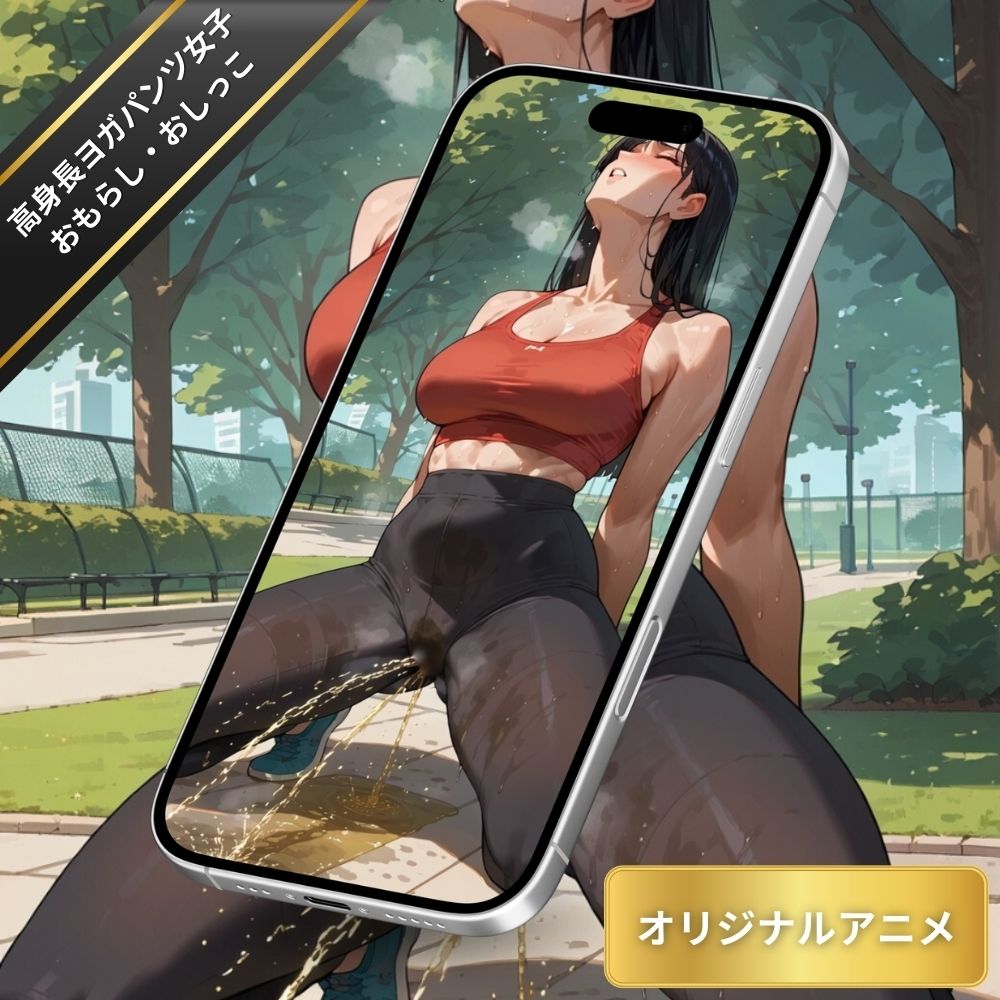 サンプル画像2:【変態エロアニメ】高身長ヨガパンツ女子の大量おもらし・放尿・おしっこフェチ(臭い足の女子) [d_539643]