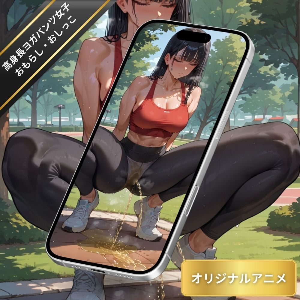 サンプル画像3:【変態エロアニメ】高身長ヨガパンツ女子の大量おもらし・放尿・おしっこフェチ(臭い足の女子) [d_539643]