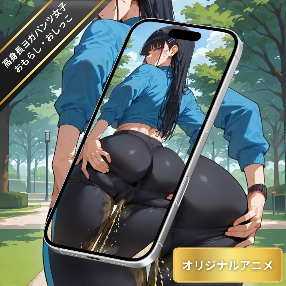 サンプル画像4:【変態エロアニメ】高身長ヨガパンツ女子の大量おもらし・放尿・おしっこフェチ(臭い足の女子) [d_539643]