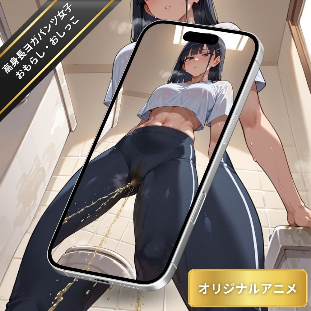 サンプル画像5:【変態エロアニメ】高身長ヨガパンツ女子の大量おもらし・放尿・おしっこフェチ(臭い足の女子) [d_539643]