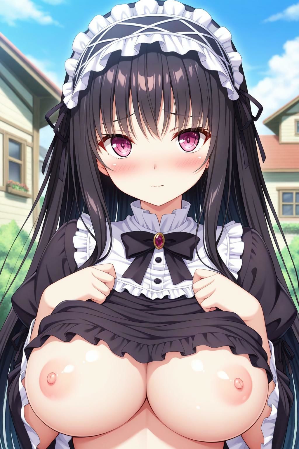 サンプル画像1:黒髪女羞恥(あいらく騎士) [d_539832]