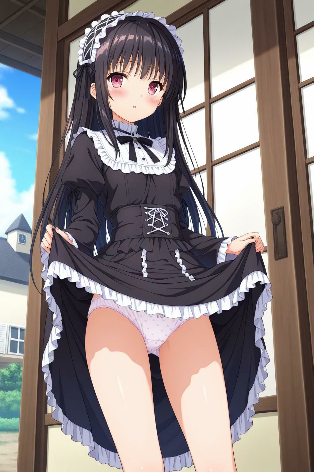 サンプル画像2:黒髪女羞恥(あいらく騎士) [d_539832]