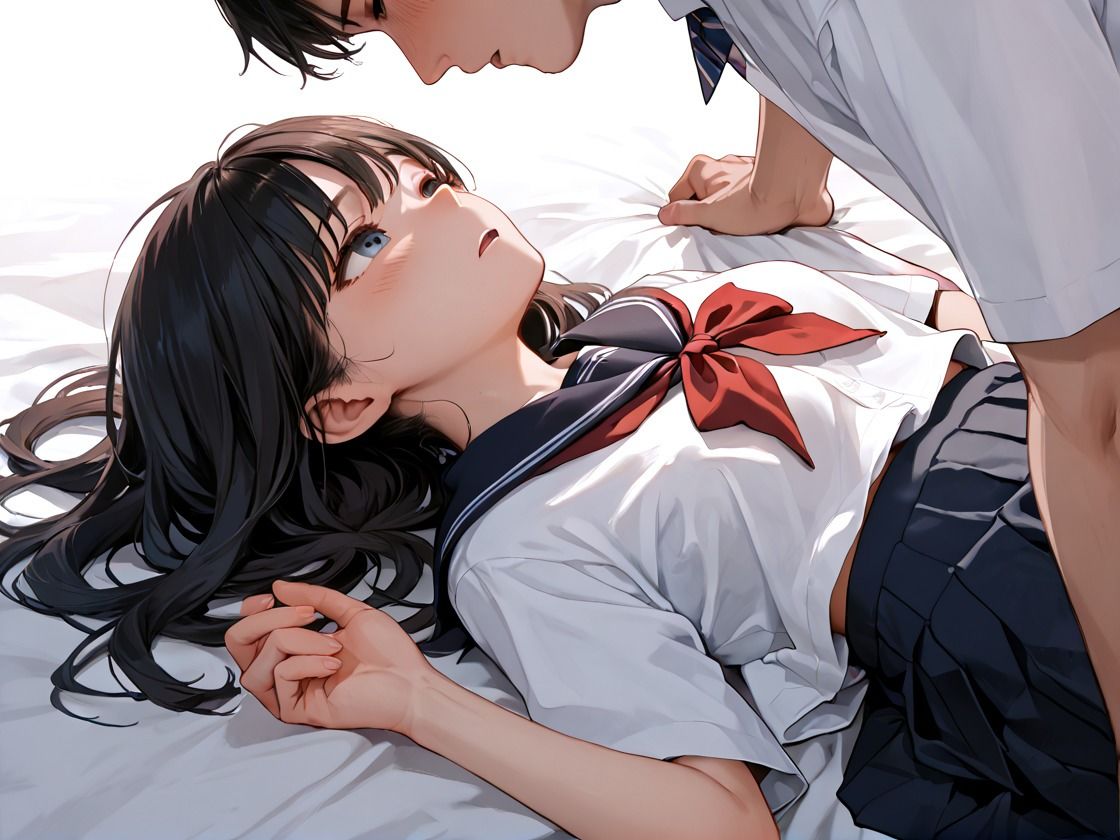 サンプル画像1:敏感やわ乳女子校生と快楽セックス(AI理想郷) [d_539855]