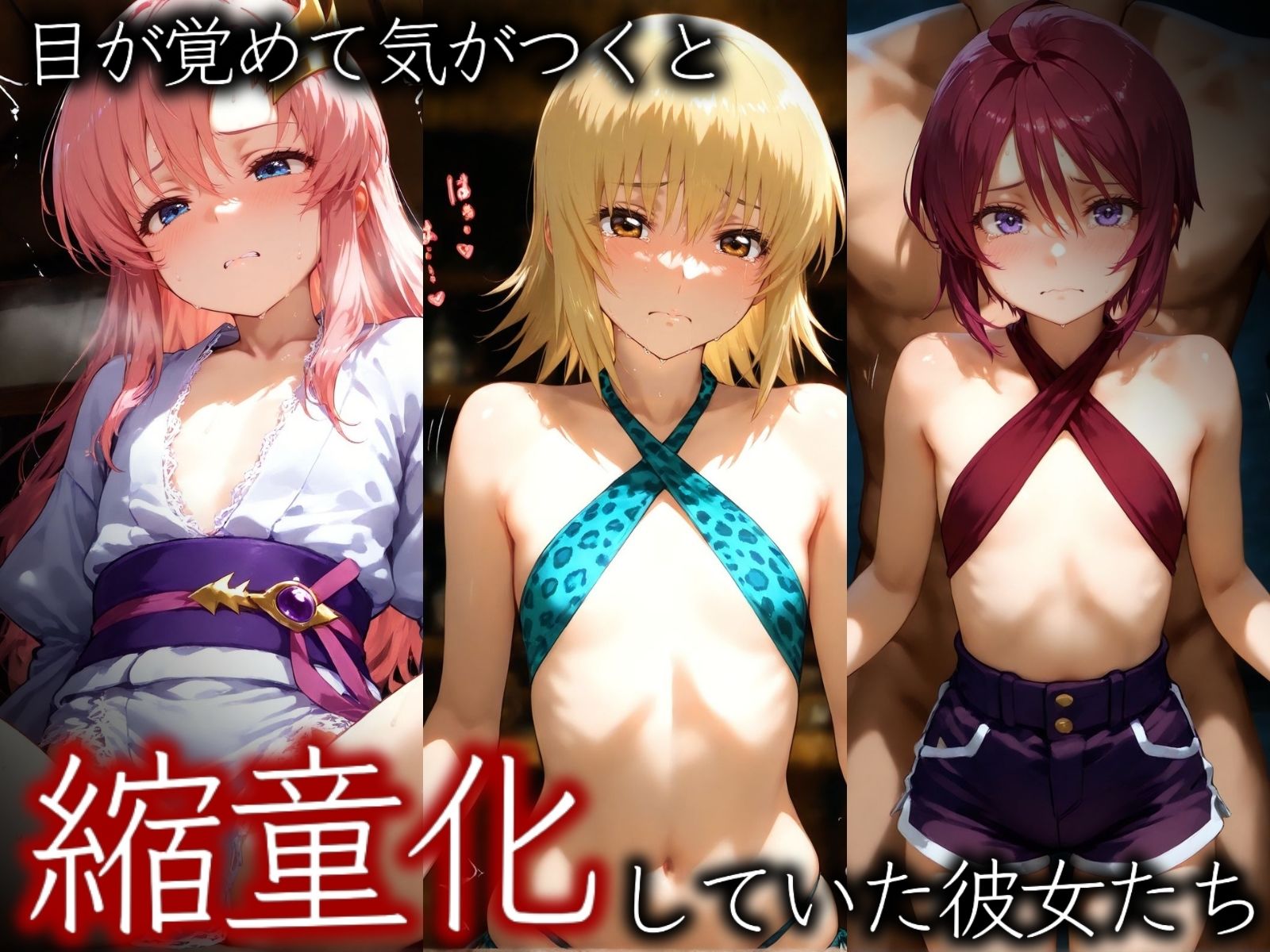 サンプル画像3:アポトキシンを飲み込ませられ縮童化したヒロインズ ガンダ編(鉄バット仮面) [d_539919]