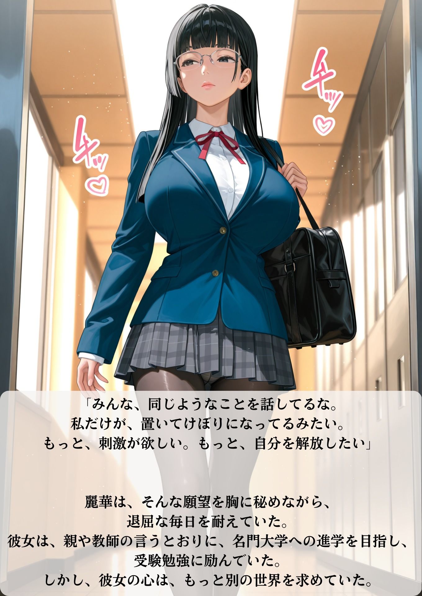 サンプル画像4:クール系才女 快楽に堕ちる(AI美女あむ) [d_539995]