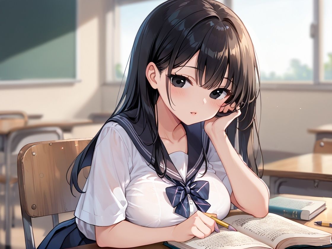 サンプル画像1:爆乳の教え子を放課後教室に呼び出してみた結果(チェリーパイ) [d_540125]