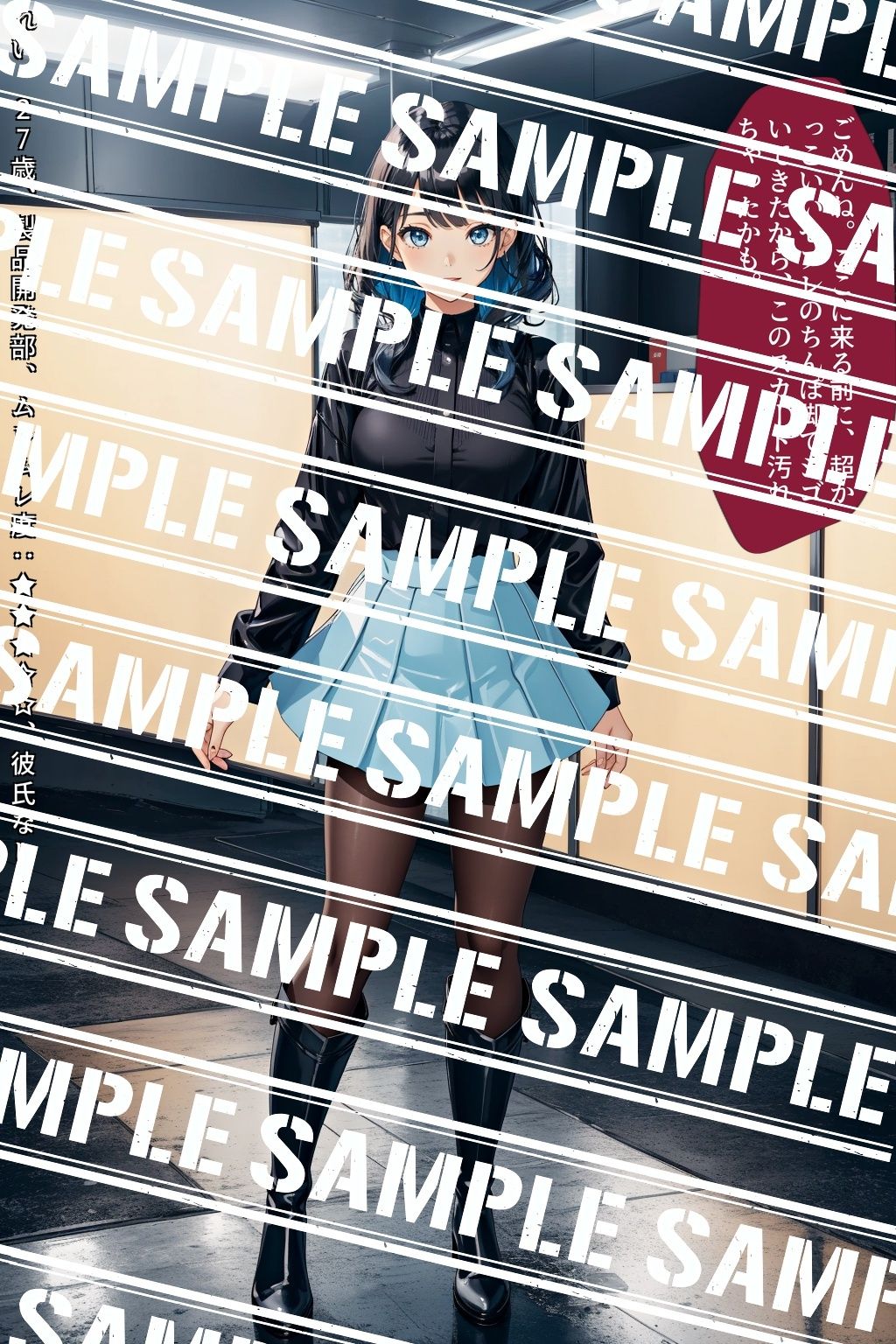 サンプル画像2:黒ストブーツ、私の脚にひざまずけ vol.1(あらぶるま18＋（二次元）) [d_540152]