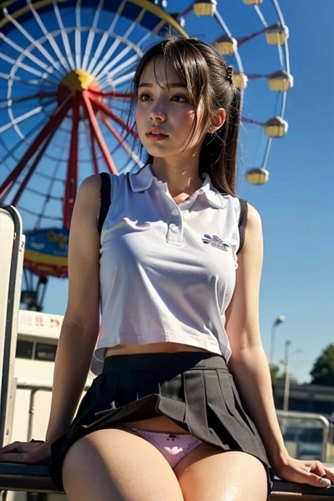 サンプル画像5:女子大生観覧車のあるデートスポットパンチラ画像集(榊原大造) [d_540175]