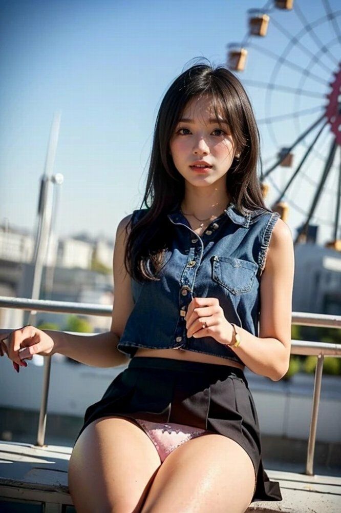 サンプル画像6:女子大生観覧車のあるデートスポットパンチラ画像集(榊原大造) [d_540175]
