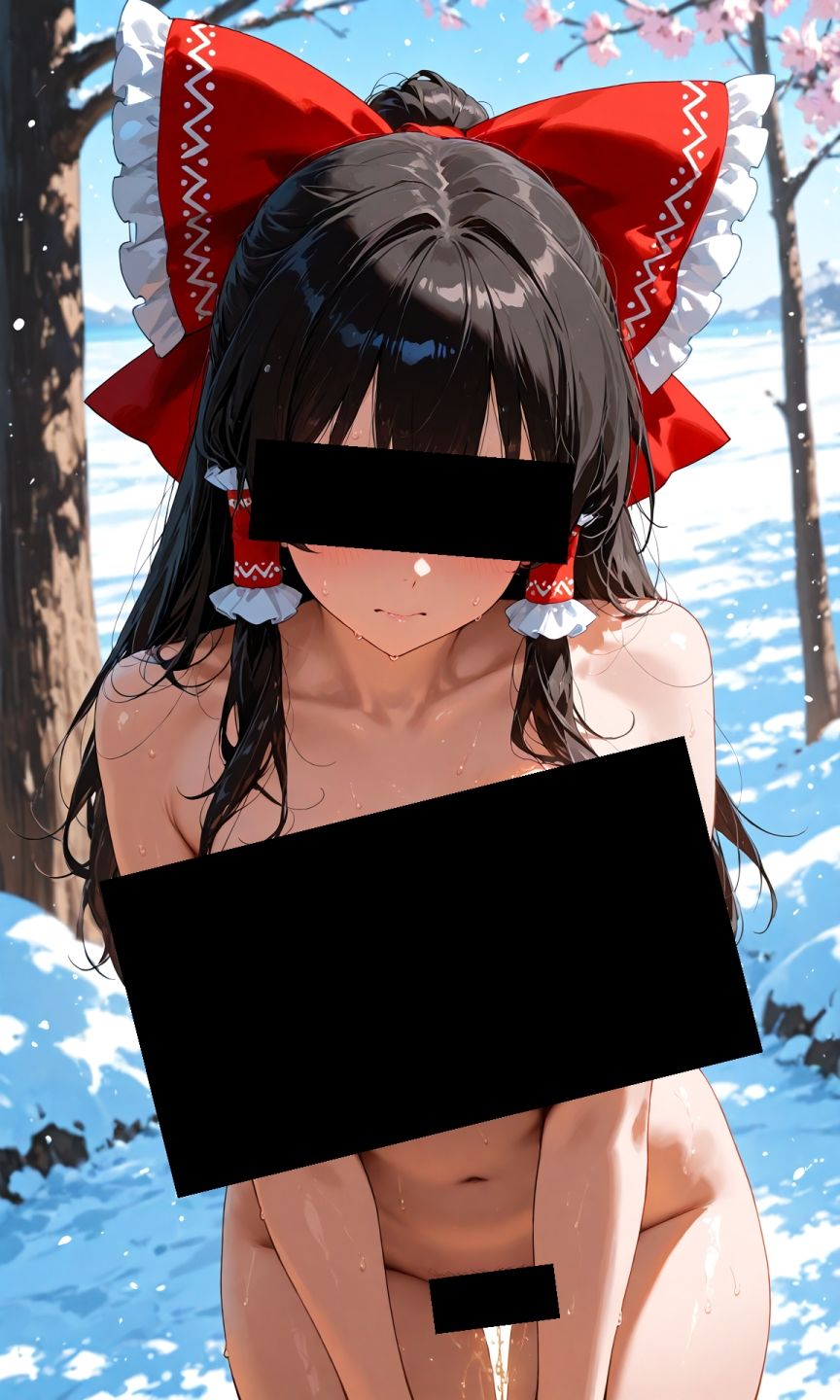 サンプル画像1:魔理沙は霊夢のえっちな写真を撮りたいようです。〜春の雪の朝の海編〜(ゆるふわ研究所) [d_540204]