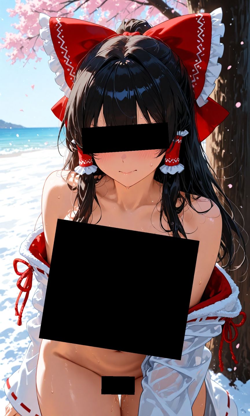 サンプル画像3:魔理沙は霊夢のえっちな写真を撮りたいようです。〜春の雪の朝の海編〜(ゆるふわ研究所) [d_540204]