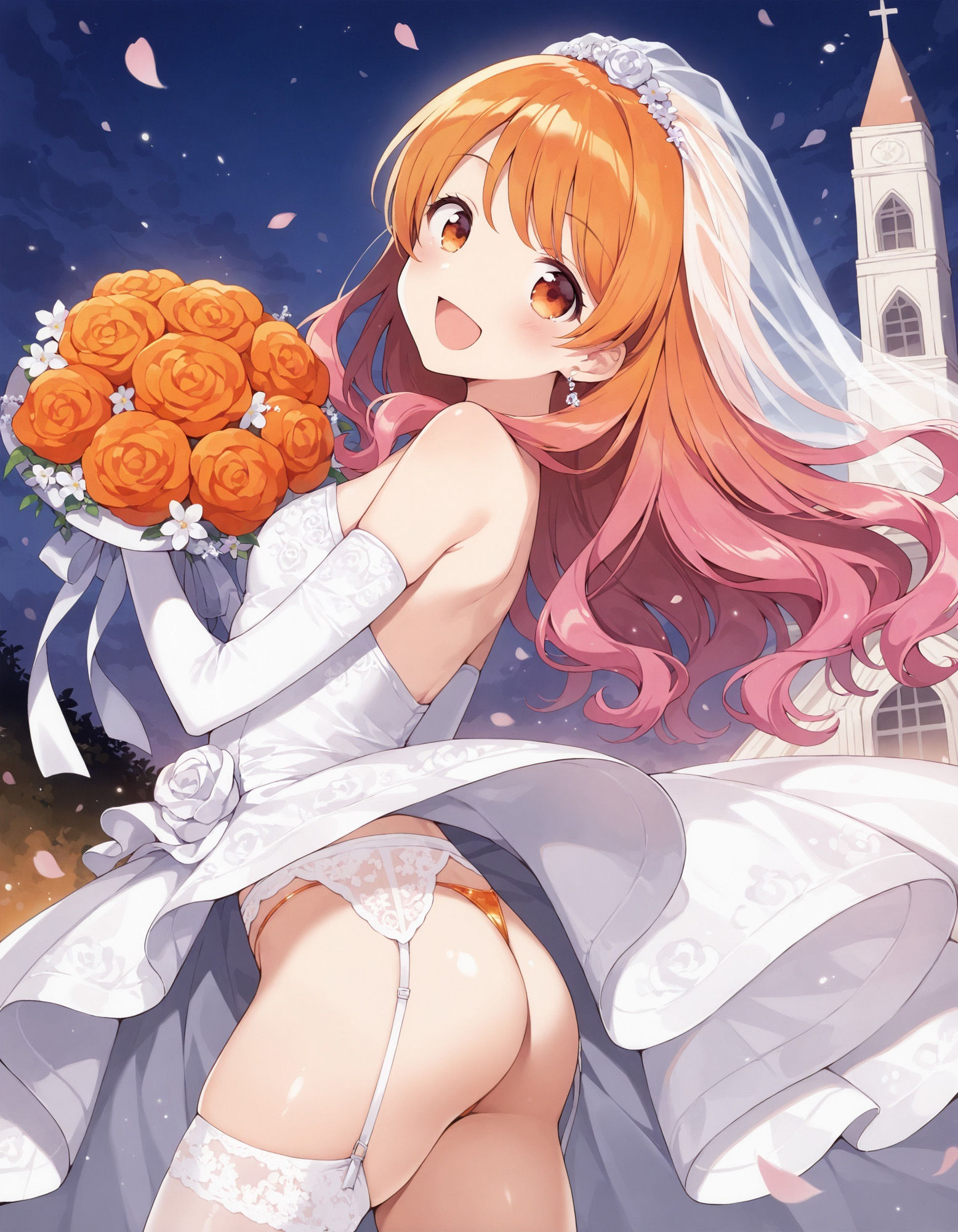 サンプル画像6:ウェディングドレスでパンチラ(D.P.H.) [d_540323]