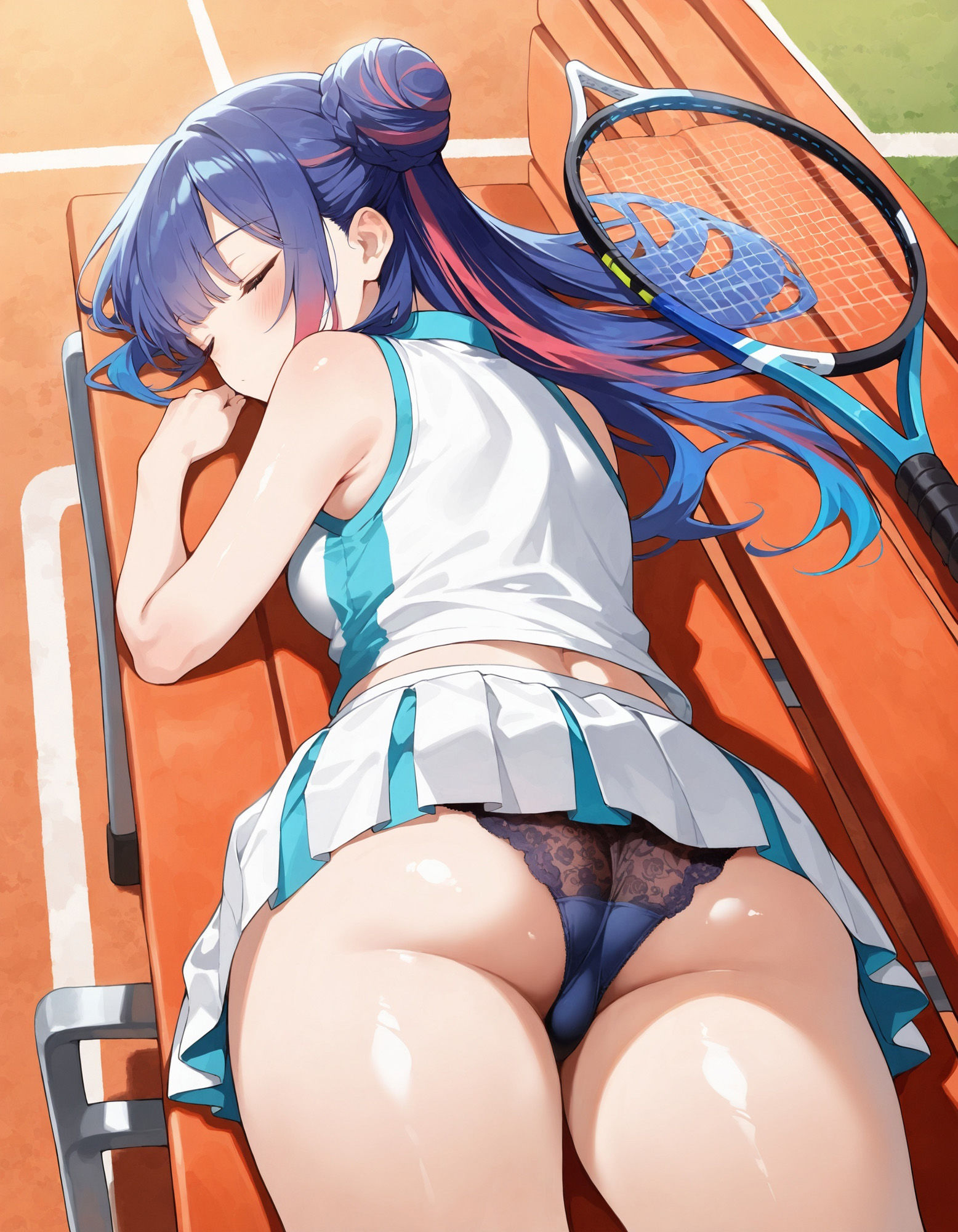 サンプル画像3:テニスウェアで寝そべりパンチラ(D.P.H.) [d_540340]