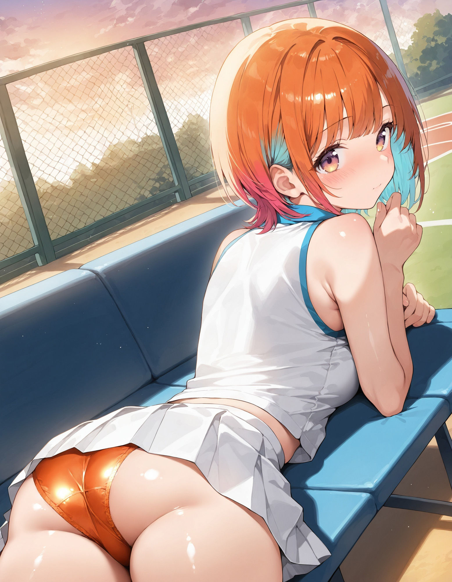 サンプル画像5:テニスウェアで寝そべりパンチラ(D.P.H.) [d_540340]