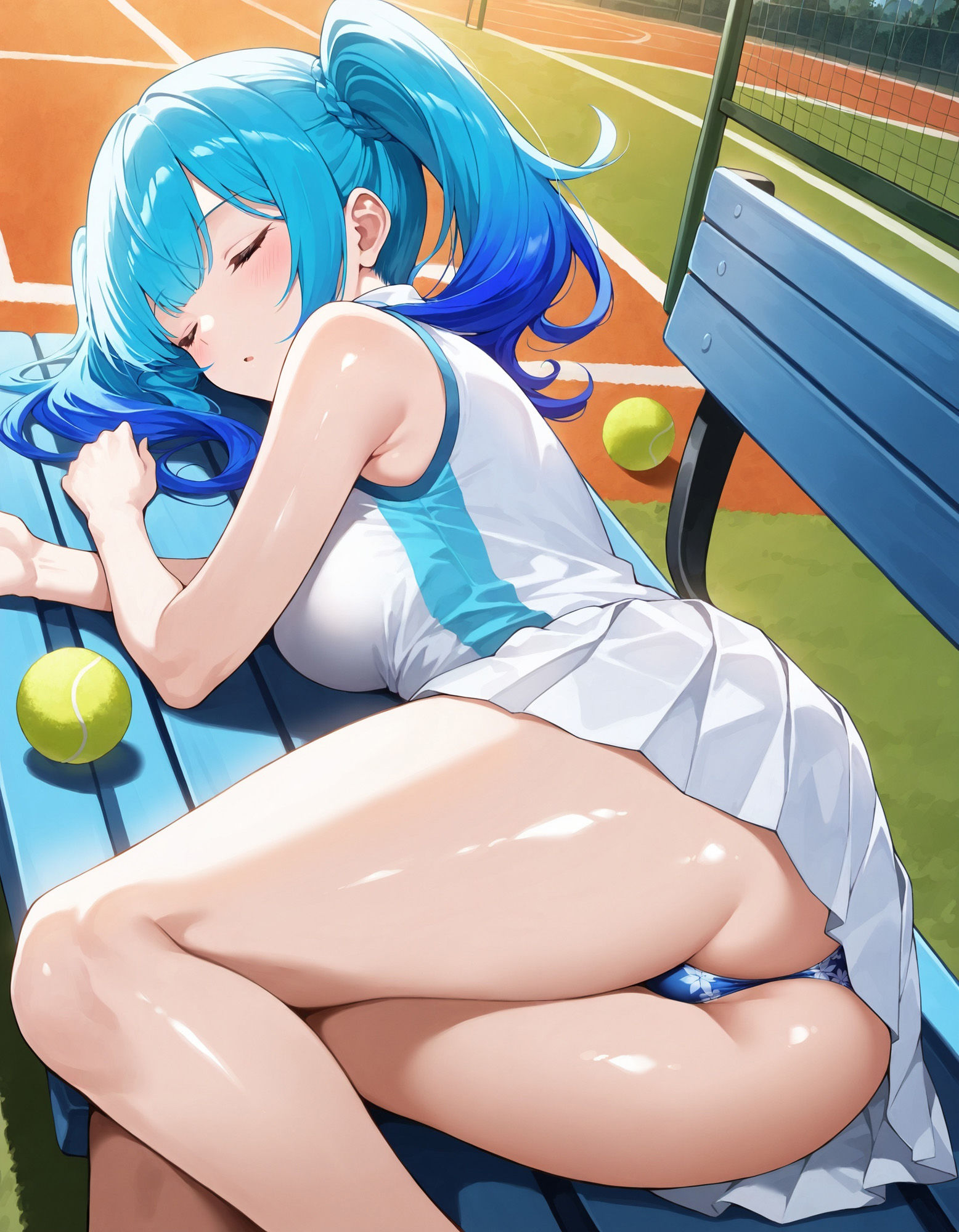 サンプル画像6:テニスウェアで寝そべりパンチラ(D.P.H.) [d_540340]