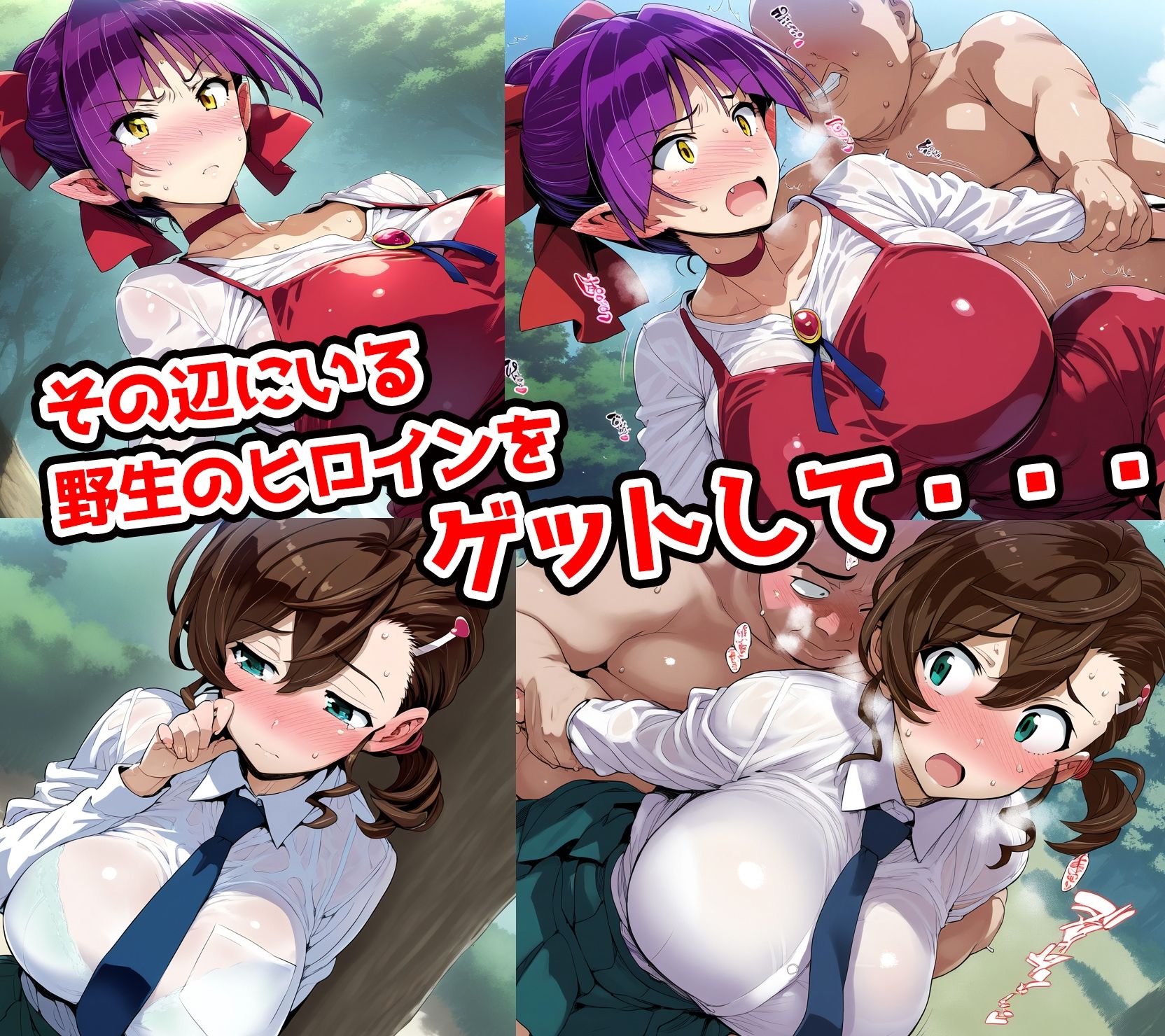 サンプル画像1:野生少女 ね○娘＆犬山○な 快楽堕ち画像集 500枚(わんだふぉおAI) [d_540416]