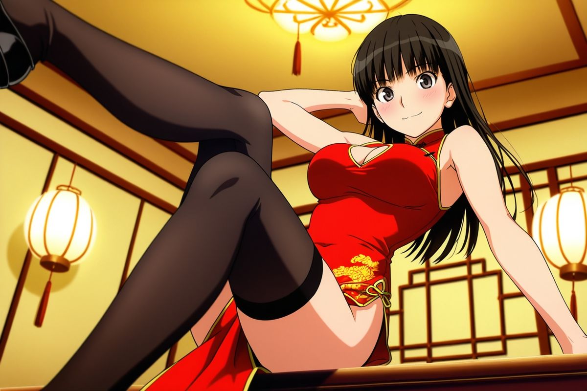 サンプル画像1:【ア〇ガミ】綾〇司:チャイナドレス〜キモおじセクハラSEX、CG集〜176枚(輝戯堂) [d_540519]