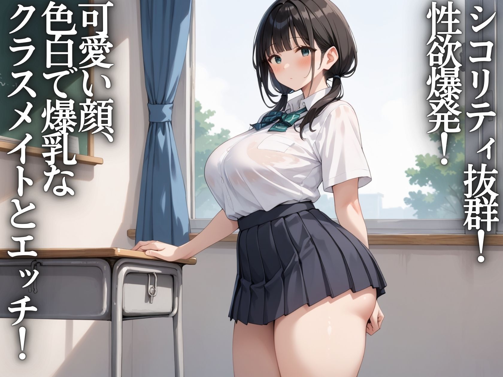 サンプル画像1:爆乳淫乱JK〜クラスメイトは俺の種付けオナホ〜(うおでっか) [d_540577]