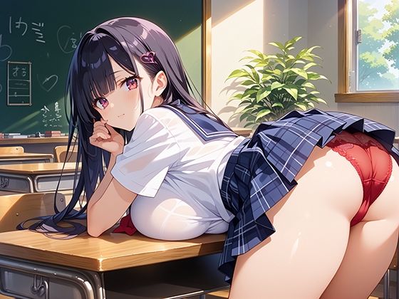 サンプル画像2:巨乳学園 黒髪ビッチギャル(マジカルきなこ) [d_540689]